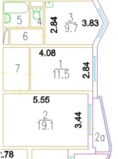 2-комнатная квартира