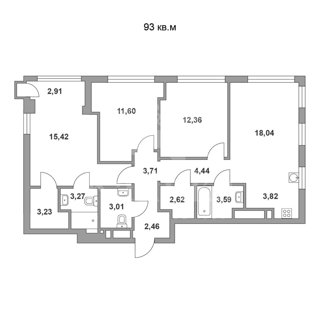 4-комнатная квартира