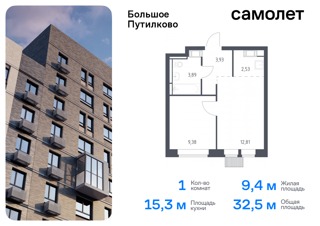 1-комнатная квартира