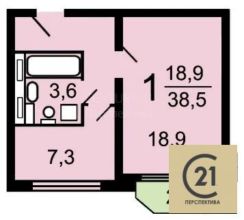 Продается 1-комнатная квартира, площадью 36.70 кв.м. Москва, улица Рудневка, дом 33