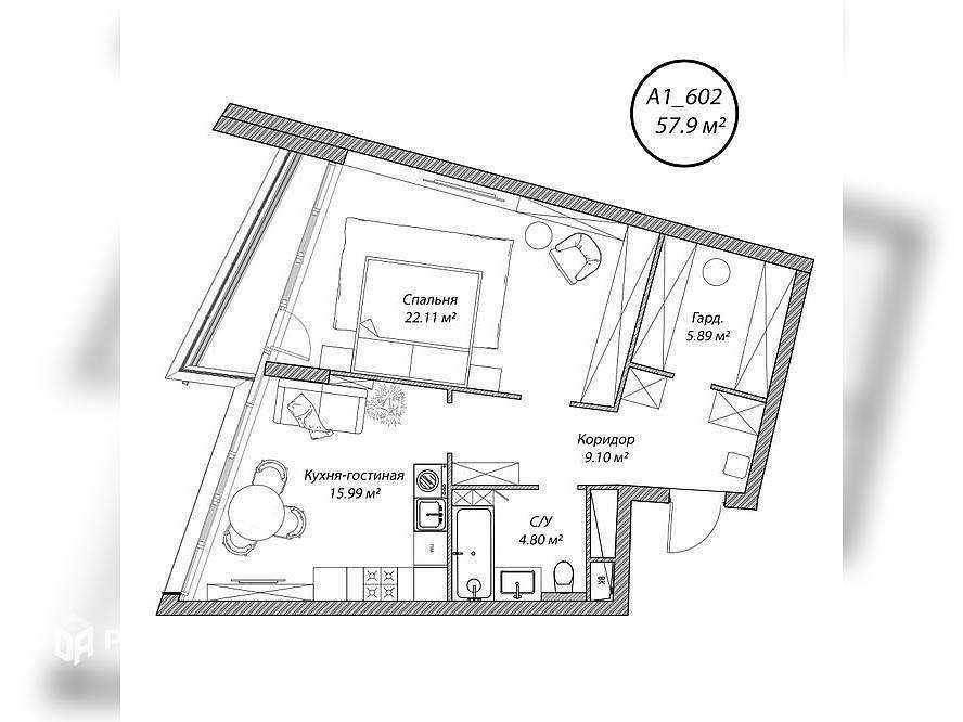 Продается 2-комнатная квартира, площадью 57.90 кв.м. Москва, улица Мякининская 5-я, дом 20