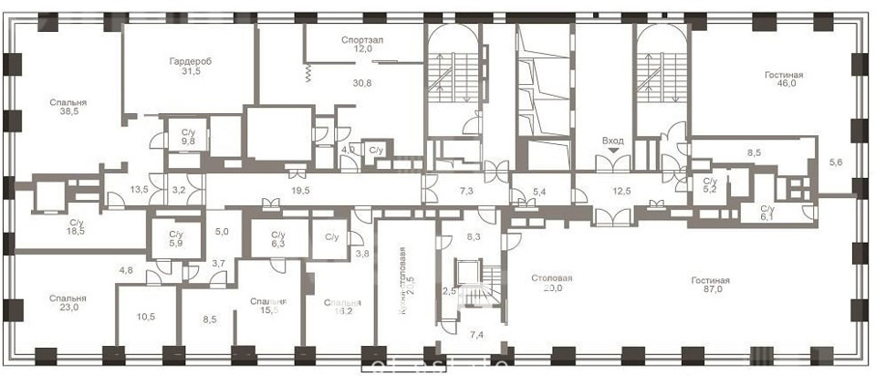 Продается 6-комнатная квартира, площадью 743.00 кв.м. Москва, Воробьевское шоссе, дом 4