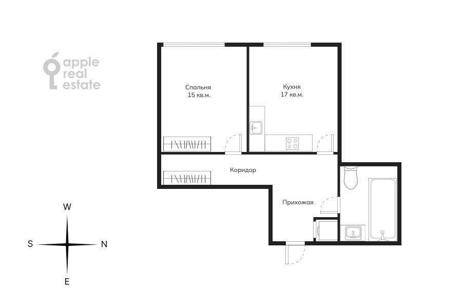 Продается 2-комнатная квартира, площадью 55.00 кв.м. Москва, улица Авиаконструктора Сухого, дом 2к1