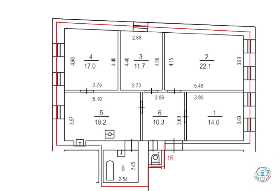 Продается 5-комнатная квартира, площадью 100.00 кв.м. Москва, улица Земляной Вал, дом 2