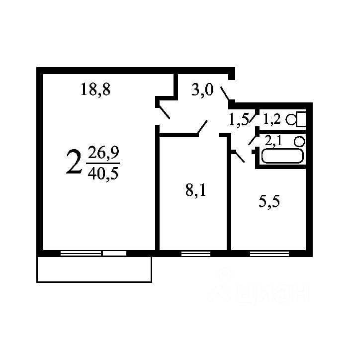 Продается 2-комнатная квартира, площадью 45.00 кв.м. Москва, улица Алтайская, дом 17к1