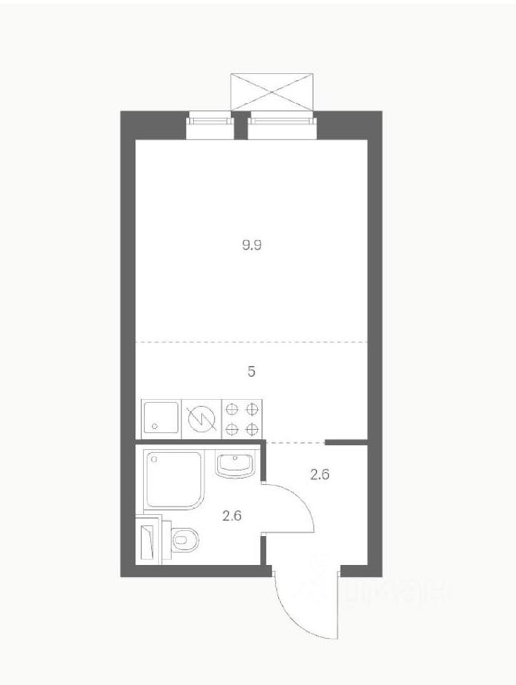 Продается 1-комнатная квартира, площадью 19.90 кв.м. Москва, улица Николая Химушина