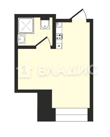 Продается 1-комнатная квартира, площадью 26.80 кв.м. Москва, Мира проспект, дом 48с6