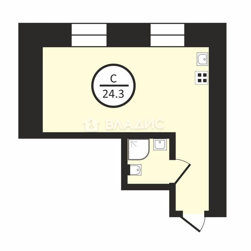 Продается 1-комнатная квартира, площадью 27.20 кв.м. Москва, улица Тимура Фрунзе, дом 8/5