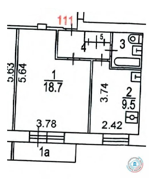 Продается 1-комнатная квартира, площадью 34.50 кв.м. Москва, улица Бакинская, дом 13