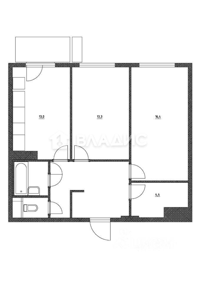 Продается 2-комнатная квартира, площадью 69.00 кв.м. Москва, проезд Береговой, дом 5к2