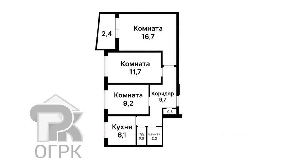 Продается 3-комнатная квартира, площадью 58.50 кв.м. Москва, улица Чертановская, дом 43к2