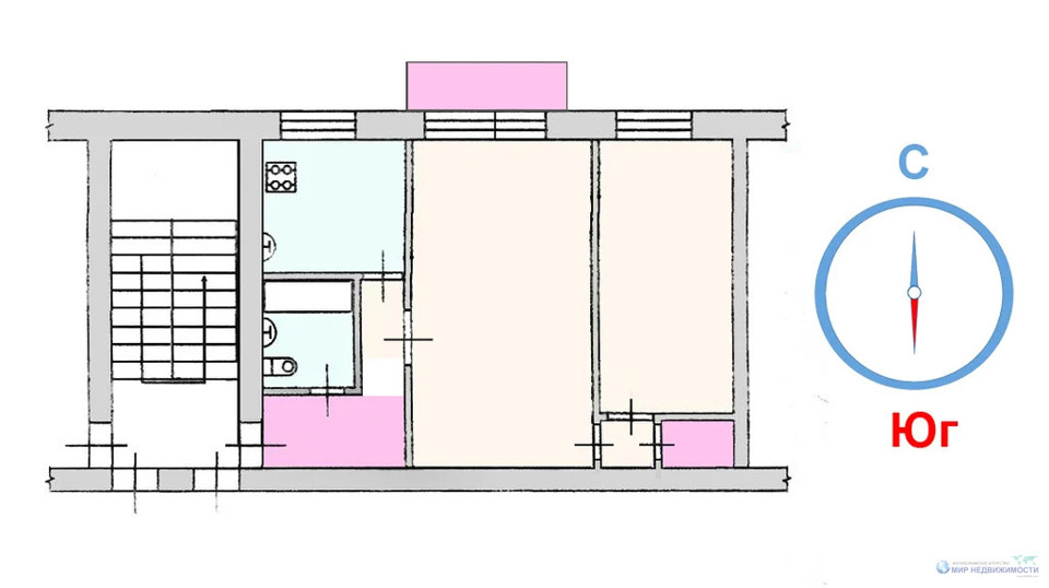 Продается 2-комнатная квартира, площадью 43.80 кв.м. Московская область, Волоколамский район, город Волоколамск, улица Школьная, дом 6