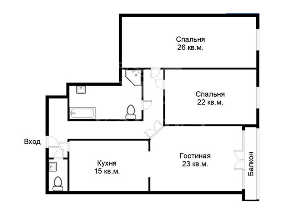 Продается 3-комнатная квартира, площадью 120.00 кв.м. Москва, улица Нежинская, дом 1к2