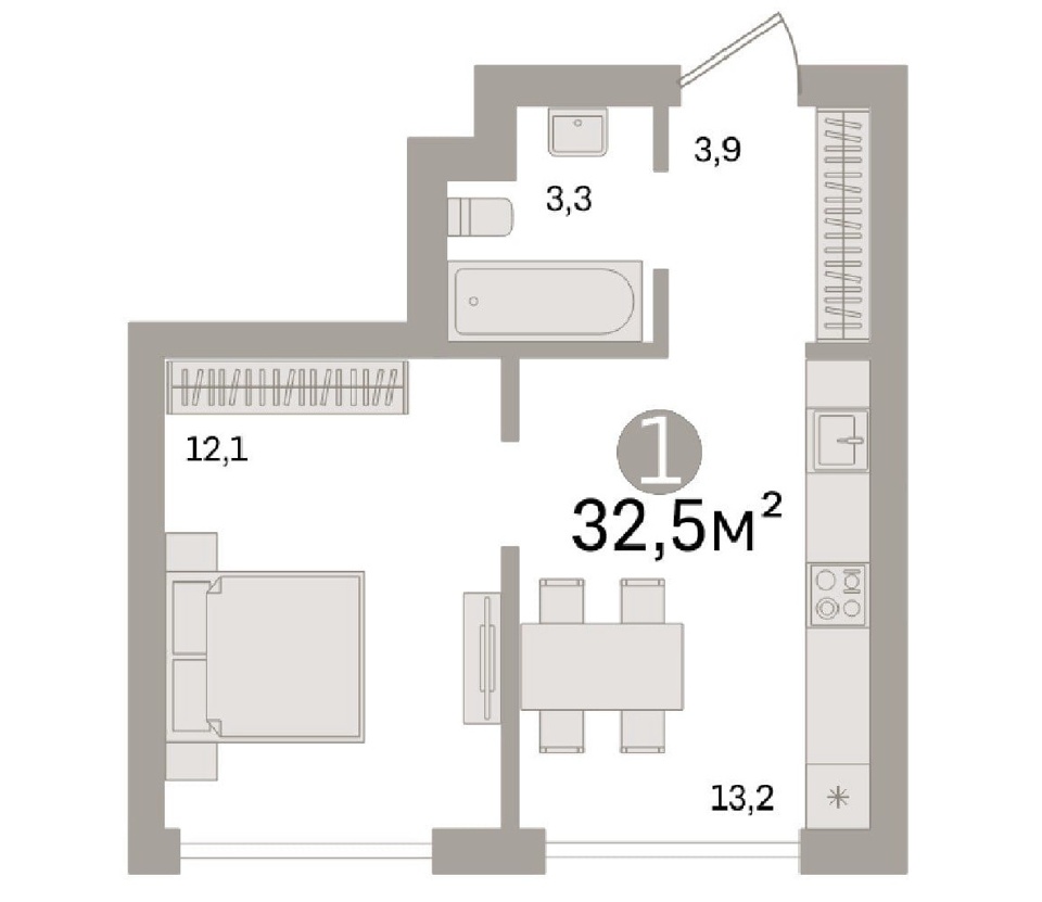 Продается 1-комнатная квартира, площадью 32.50 кв.м. Москва, улица Южнопортовая