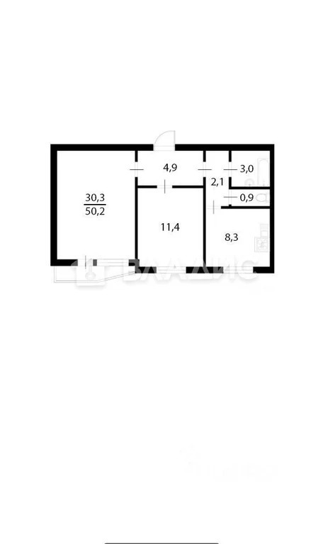 Продается 2-комнатная квартира, площадью 51.10 кв.м. Москва, проезд Гурьевский, дом 11к1