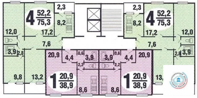 Продается 1-комнатная квартира, площадью 38.70 кв.м. Москва, Строгинский бульвар, дом 7к1