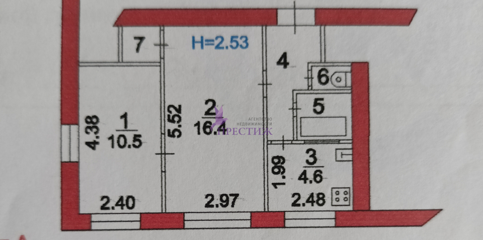 Продается 2-комнатная квартира, площадью 40.60 кв.м. Московская область, Сергиево-Посадский район, город Пересвет, улица Советская, дом 5