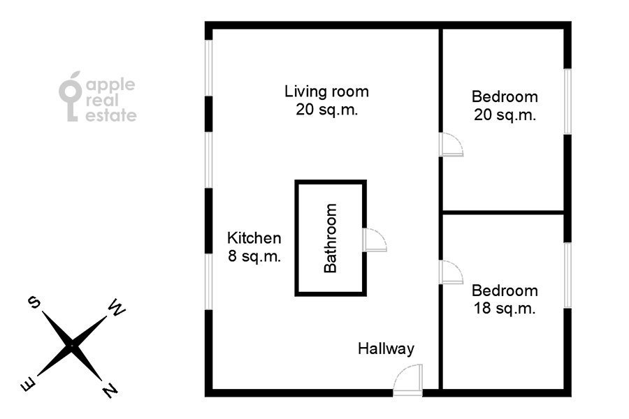 Продается 3-комнатная квартира, площадью 80.00 кв.м. Москва, переулок Мерзляковский, дом 5/1