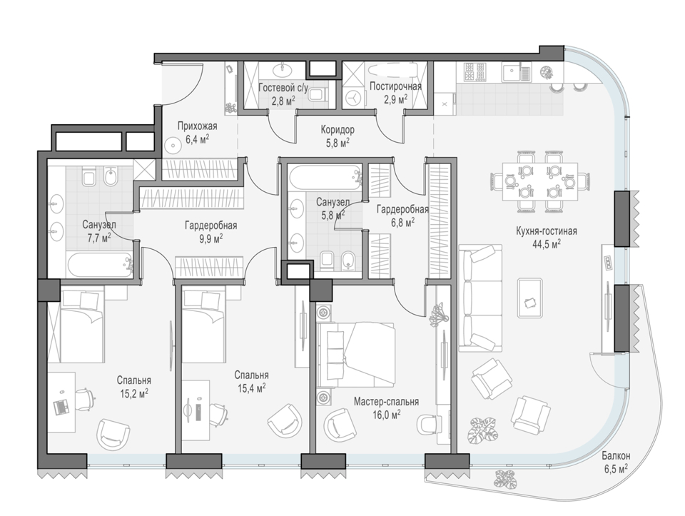 Продается 3-комнатная квартира, площадью 141.40 кв.м. Москва, переулок Толмачевский Большой