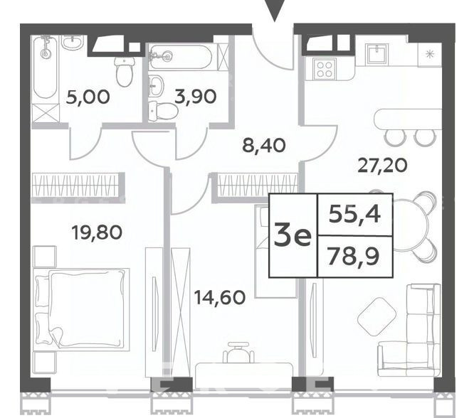 Продается 3-комнатная квартира, площадью 78.90 кв.м. Москва, Генерала Дорохова проспект