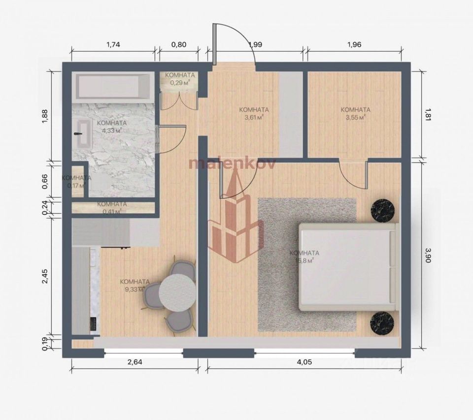 Продается 1-комнатная квартира, площадью 40.00 кв.м. Москва, проезд Старопетровский, дом 12