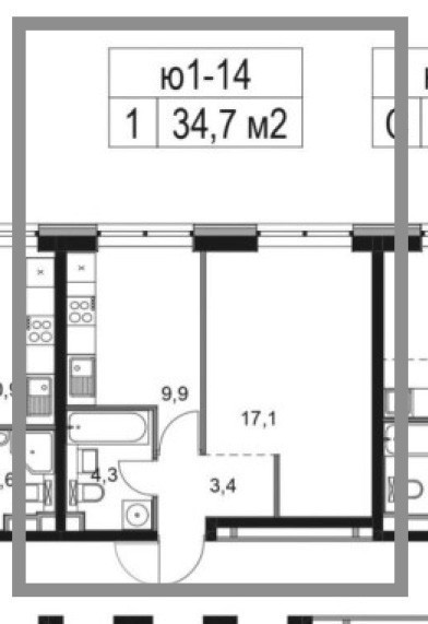 Продается 1-комнатная квартира, площадью 34.70 кв.м. Москва, проезд Причальный