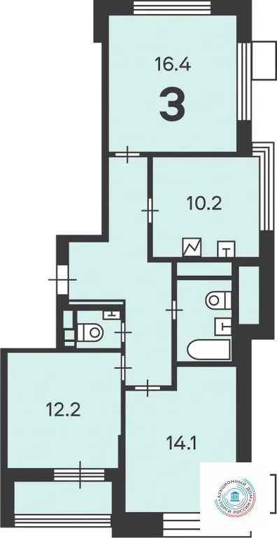 Продается 3-комнатная квартира, площадью 71.00 кв.м. Москва, проезд Симферопольский, дом 7