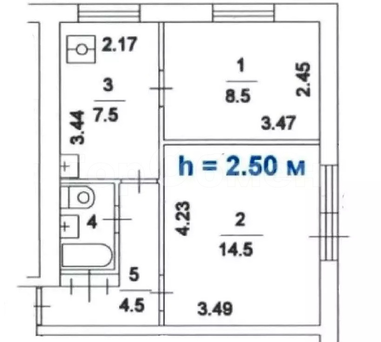 Продается 2-комнатная квартира, площадью 37.50 кв.м. Москва, улица 9-я Парковая, дом 49к1