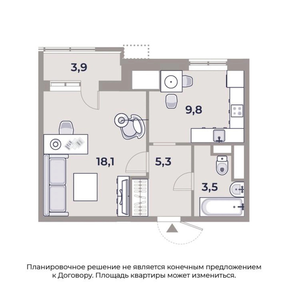 Продается 1-комнатная квартира, площадью 41.30 кв.м. Москва, улица Автозаводская, дом 23стр120