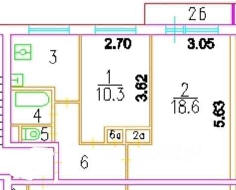 Продается 2-комнатная квартира, площадью 43.50 кв.м. Москва, улица 15-я Парковая, дом 24к1