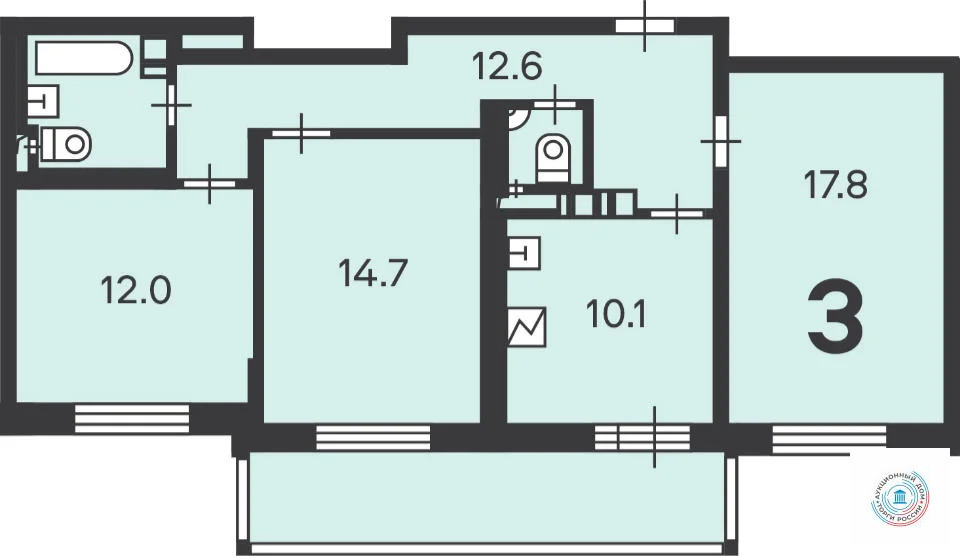 Продается 3-комнатная квартира, площадью 75.00 кв.м. Москва, улица Бобруйская, дом 15/1