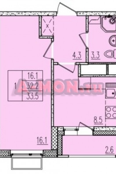 Продается 1-комнатная квартира, площадью 33.50 кв.м. Московская область, Солнечногорский район, город Солнечногорск, переулок Механизаторов