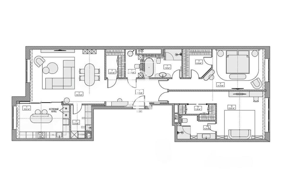 Продается 3-комнатная квартира, площадью 146.50 кв.м. Москва, набережная Пречистенская