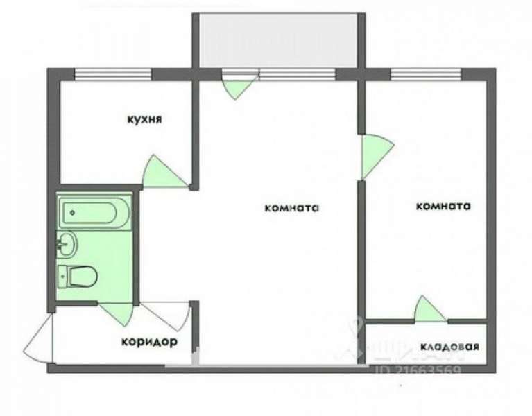 Продается 2-комнатная квартира, площадью 42.00 кв.м. Москва, улица Живописная, дом 30к3