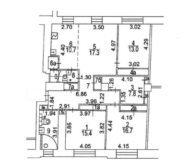 Продается 4-комнатная квартира, площадью 116.00 кв.м. Москва, переулок Уланский, дом 11А