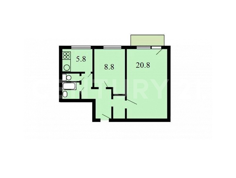 Продается 2-комнатная квартира, площадью 44.50 кв.м. Москва, улица Василисы Кожиной, дом 4