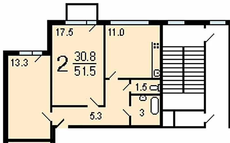 Продается 2-комнатная квартира, площадью 52.00 кв.м. Московская область, Раменский район, село Софьино, дом 16