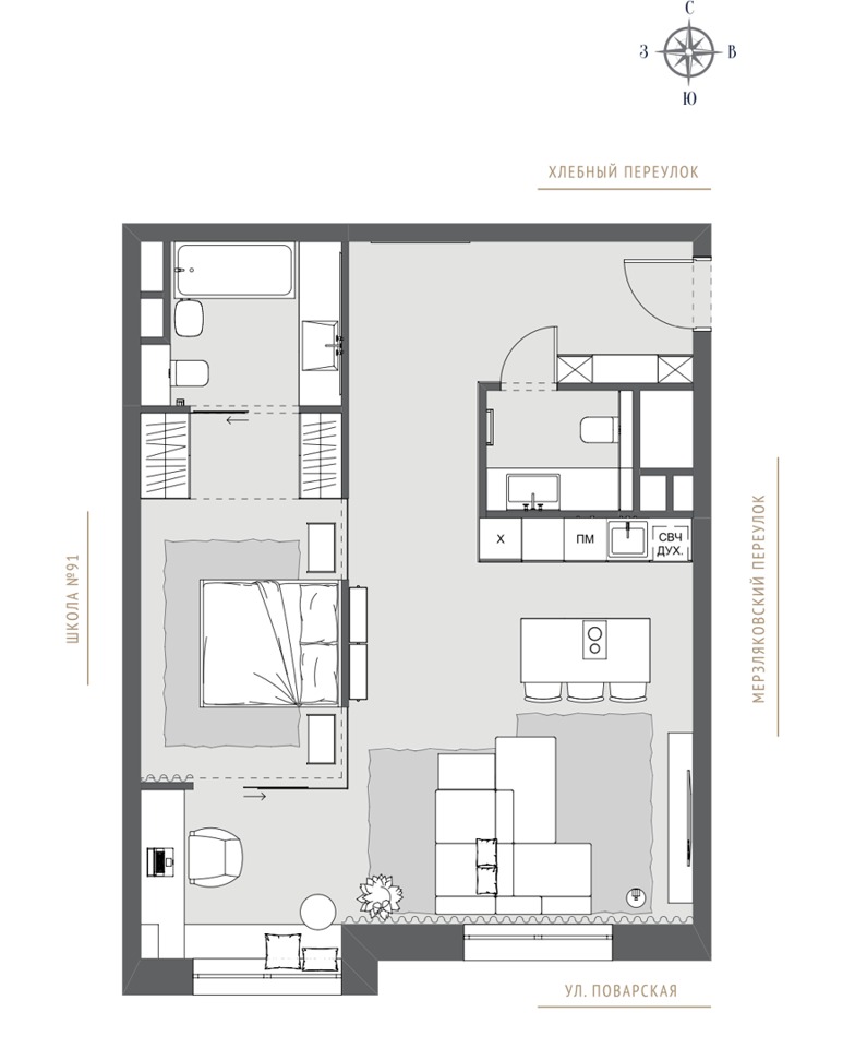 Продается 2-комнатная квартира, площадью 70.00 кв.м. Москва, улица Поварская, дом 8/1к1