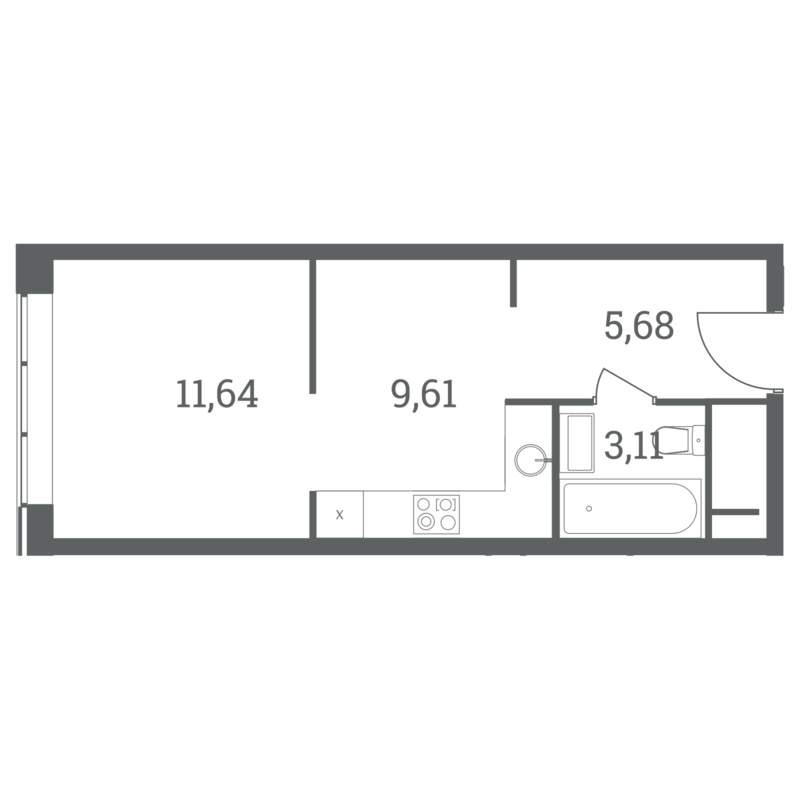 Продается 1-комнатная квартира, площадью 30.00 кв.м. Москва, проезд Шмитовский