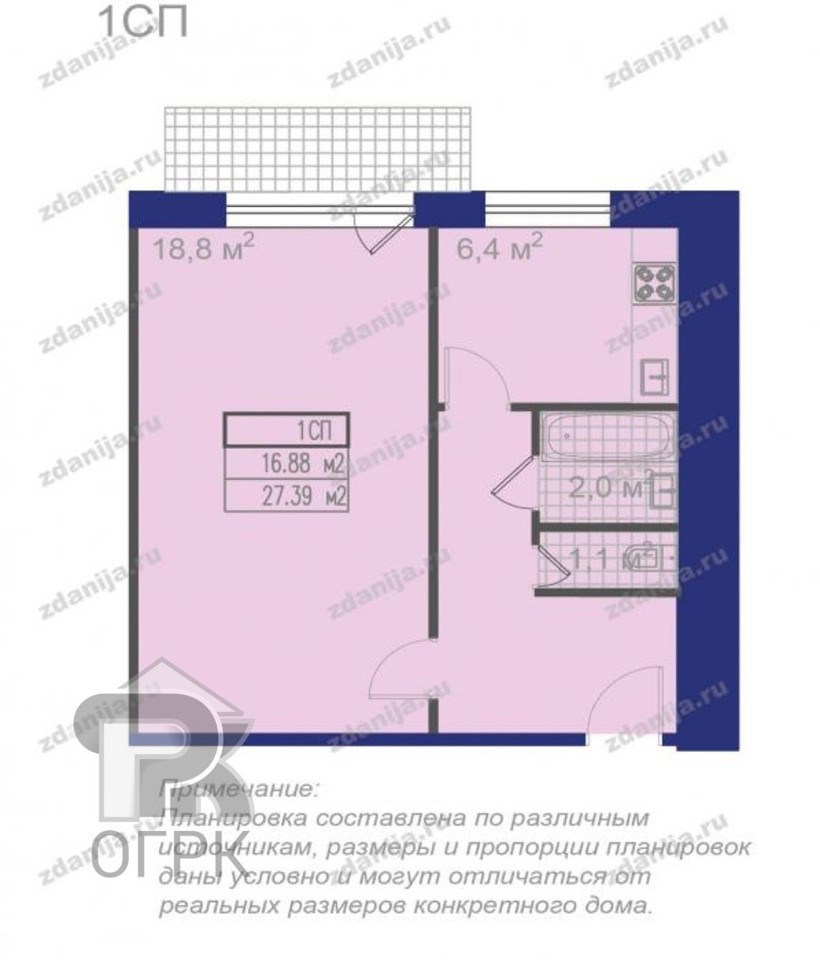 Продается 1-комнатная квартира, площадью 32.00 кв.м. Москва, улица Новинки, дом 4