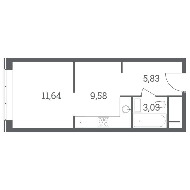 Продается 1-комнатная квартира, площадью 30.10 кв.м. Москва, проезд Шмитовский