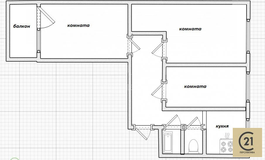 Продается 3-комнатная квартира, площадью 58.10 кв.м. Москва, улица Федора Полетаева, дом 19к1