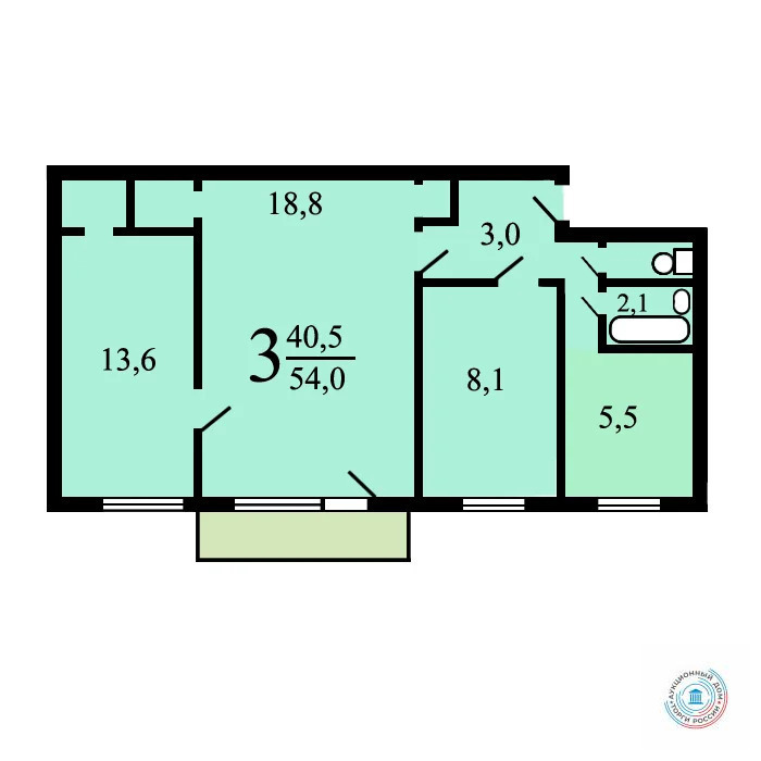 Продается 3-комнатная квартира, площадью 54.40 кв.м. Москва, улица Юных Ленинцев, дом 71к1