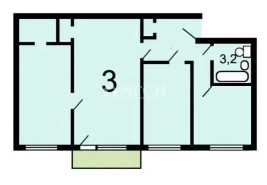 Продается 3-комнатная квартира, площадью 53.80 кв.м. Москва, улица Академика Павлова, дом 16