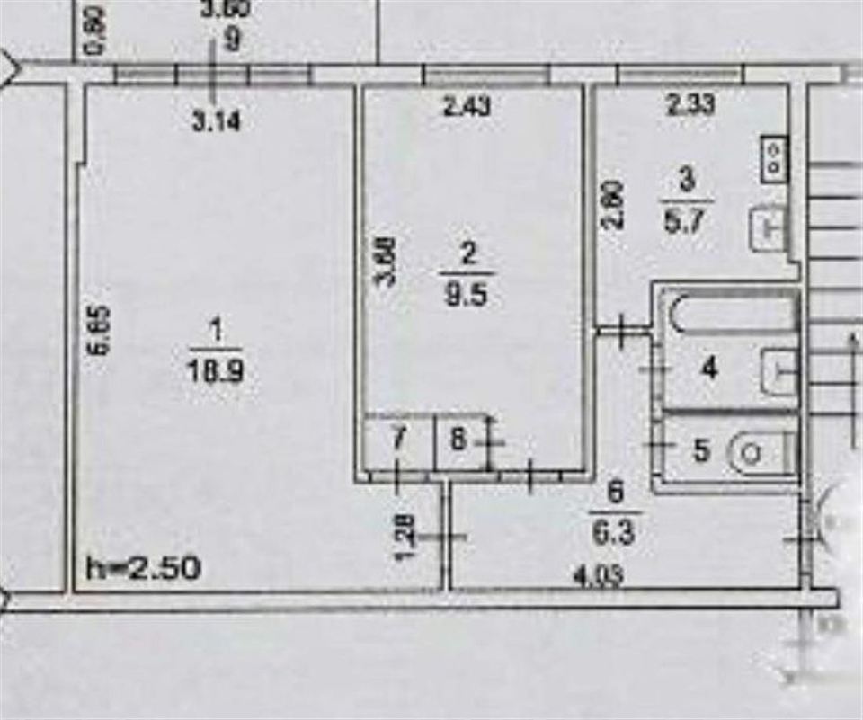 Продается 2-комнатная квартира, площадью 44.50 кв.м. Московская область, Ступино городской округ, город Ступино, улица Чайковского, дом 40