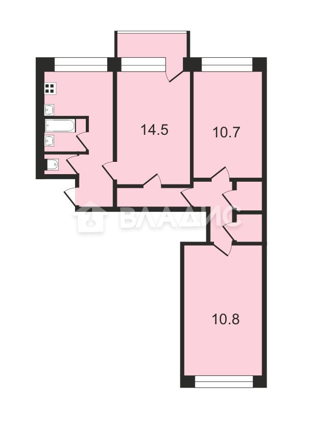 Продается 3-комнатная квартира, площадью 56.00 кв.м. Москва, улица Петра Романова, дом 2к2