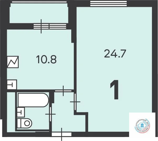 Продается 1-комнатная квартира, площадью 41.80 кв.м. Москва, улица Керченская, дом 2