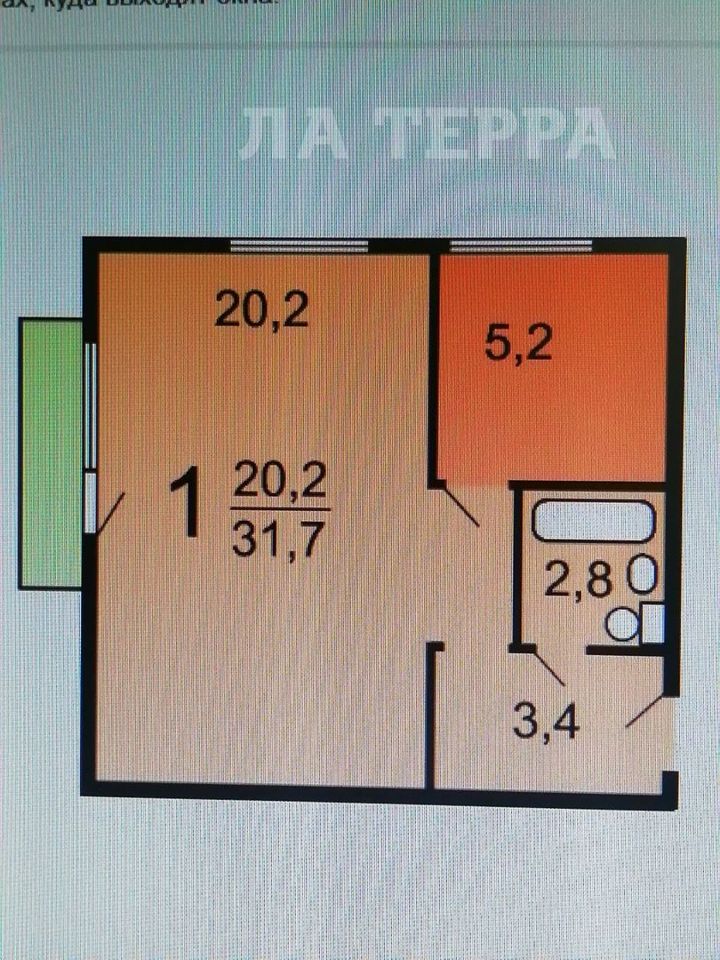 Продается 1-комнатная квартира, площадью 31.70 кв.м. Москва, проезд Полесский, дом 10