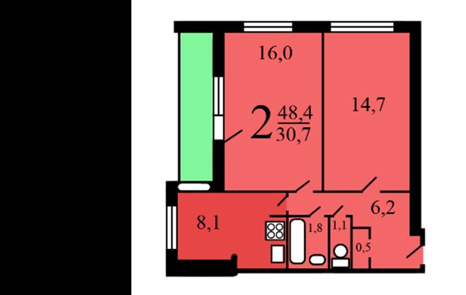 Продается 2-комнатная квартира, площадью 52.00 кв.м. Москва, улица Международная, дом 32