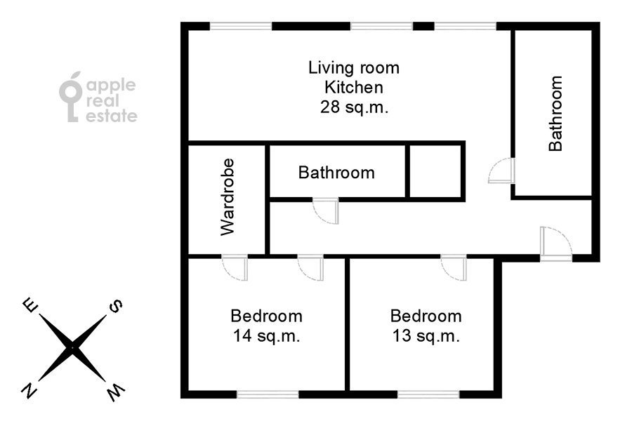 Продается 3-комнатная квартира, площадью 89.00 кв.м. Москва, переулок Девятинский Большой